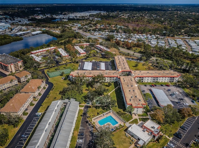 2700 Bayshore Blvd Unit 1206, Dunedin, FL 34698 - aerial view of property's location with a nearby body of water and a pool area
