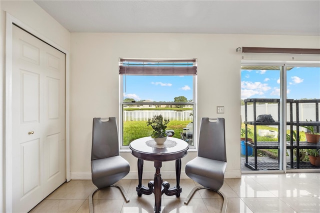 7819 Carriage Pointe Dr, Gibsonton, FL 33534 - living area with tile patterned flooring and a water view