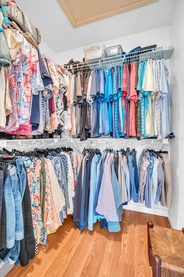 2814 Highlands Blvd Unit B, Palm Harbor, FL 34684 - spacious closet featuring wood finished floors