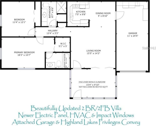 2814 Highlands Blvd Unit B, Palm Harbor, FL 34684 - view of room layout