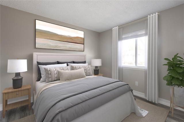 3805 Cortez Cir Unit B, Tampa, FL 33614 - bedroom featuring wood finished floors and a textured ceiling