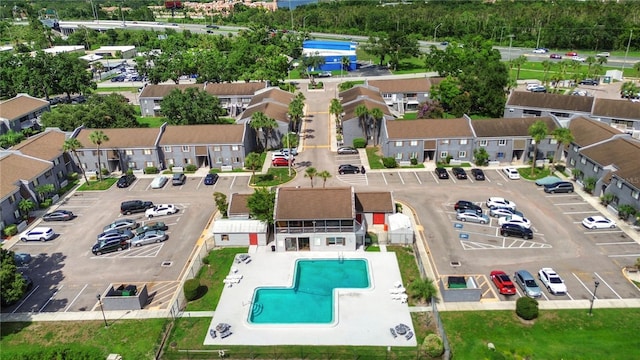 3805 Cortez Cir Unit B, Tampa, FL 33614 - aerial view of property and surrounding area featuring a pool area