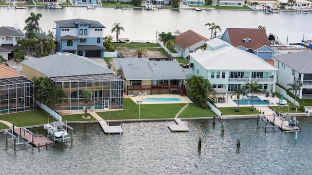 17025 Dolphin Dr, North Redington Beach, FL 33708 - aerial perspective of suburban area featuring a large body of water
