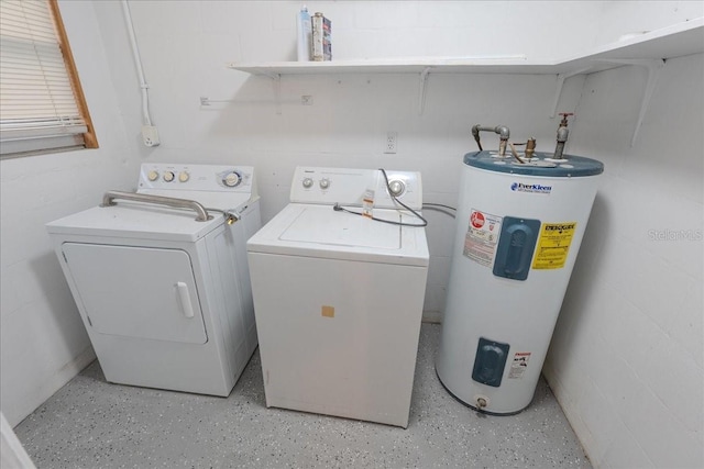 1400 E Fern Rd, Lakeland, FL 33801 - washroom featuring water heater and separate washer and dryer