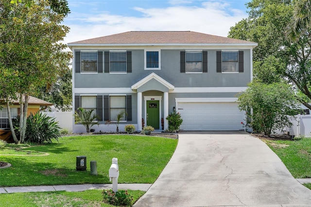 1291 Blackrush Dr, Tarpon Springs, FL 34689 - view of front facade with driveway, stucco siding, and a garage