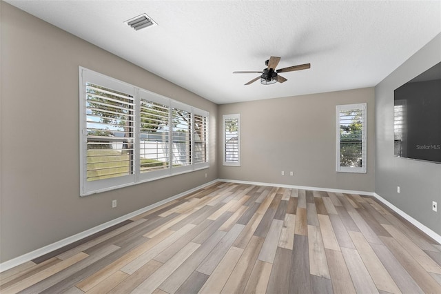 1291 Blackrush Dr, Tarpon Springs, FL 34689 - empty room featuring a ceiling fan and light wood-style flooring