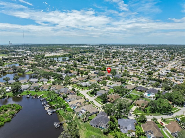 1291 Blackrush Dr, Tarpon Springs, FL 34689 - aerial overview of property's location featuring a nearby body of water and nearby suburban area