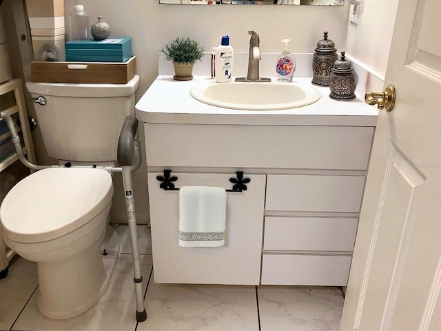 1865 Mazo Mnr Unit 1, Lutz, FL 33558 - half bathroom with marble look tile flooring and vanity