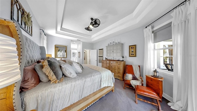 3506 Cordgrass Dr, Valrico, FL 33596 - bedroom featuring a raised ceiling and carpet