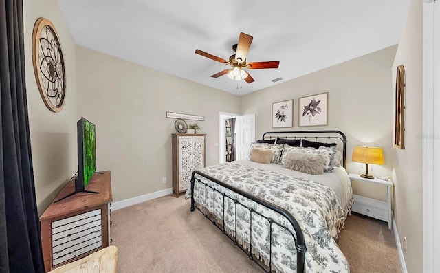 3506 Cordgrass Dr, Valrico, FL 33596 - bedroom with light carpet and ceiling fan