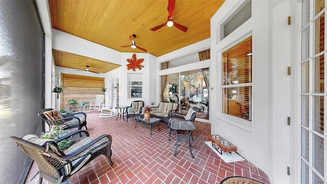 3506 Cordgrass Dr, Valrico, FL 33596 - porch with a ceiling fan