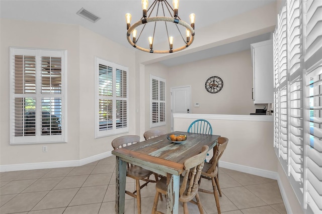 6207 Bleeker St, Riverview, FL 33578 - dining area featuring a chandelier and light tile patterned floors