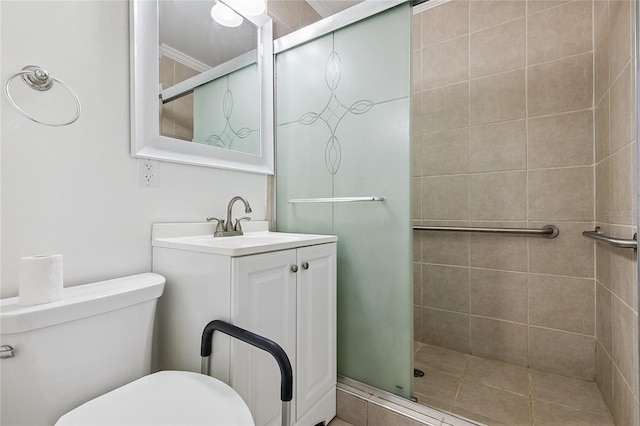 10502 Orange Blossom Ln, Seminole, FL 33772 - bathroom with vanity, a tile shower, and ornamental molding