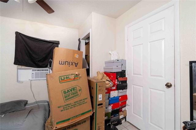 1144AND1142 7th St NW, Largo, FL 33770 - storage area featuring a ceiling fan and cooling unit