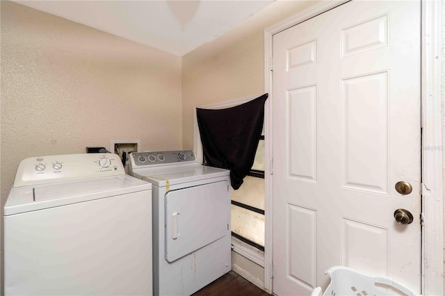 1144AND1142 7th St NW, Largo, FL 33770 - laundry room featuring separate washer and dryer and dark wood-style floors