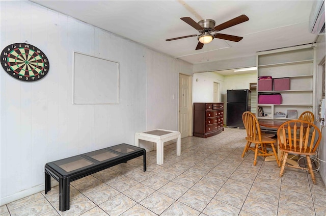 1144AND1142 7th St NW, Largo, FL 33770 - dining area with a wall mounted air conditioner and a ceiling fan