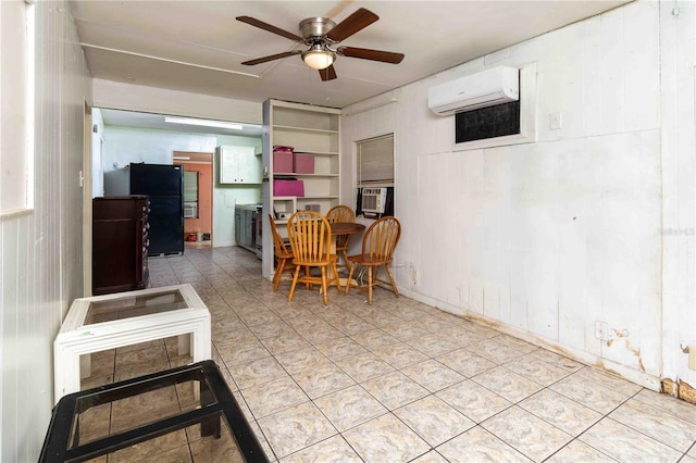 1144AND1142 7th St NW, Largo, FL 33770 - dining space featuring an AC wall unit, ceiling fan, and cooling unit