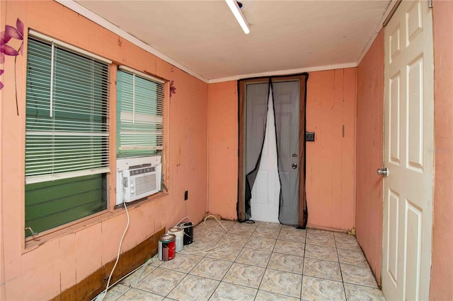 1144AND1142 7th St NW, Largo, FL 33770 - foyer with crown molding and cooling unit
