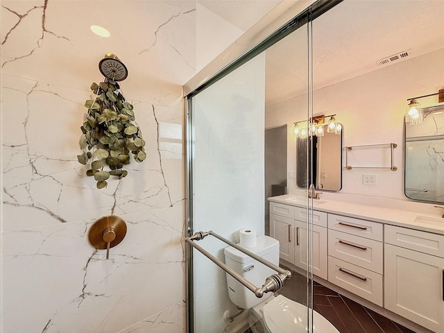 1972 Briarwood St, Dunedin, FL 34698 - full bathroom featuring double vanity and a marble finish shower