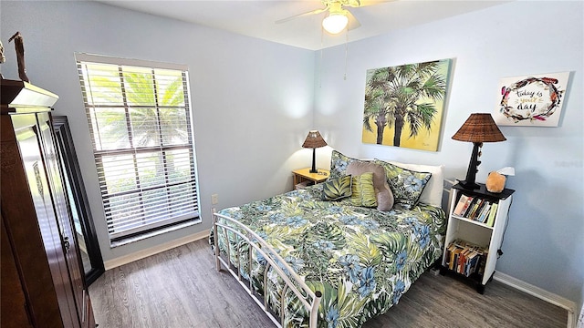 13 Windrush Bay Dr, Tarpon Springs, FL 34689 - bedroom with wood finished floors and a ceiling fan