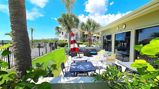 13 Windrush Bay Dr, Tarpon Springs, FL 34689 - view of patio / terrace featuring an outdoor living space