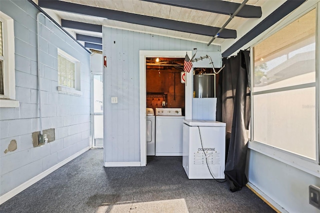 487 49th Ave N, Saint Petersburg, FL 33703 - interior space featuring washing machine and dryer and water heater
