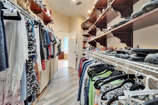8704 Winsome Way, Land O Lakes, FL 34637 - walk in closet with light wood-type flooring