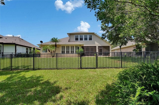 8704 Winsome Way, Land O Lakes, FL 34637 - rear view of property featuring stucco siding