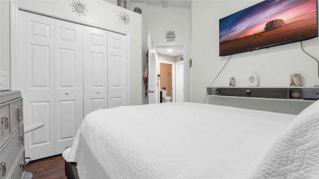 7120 Forest Mere Dr, Riverview, FL 33578 - bedroom with a closet and dark wood-type flooring