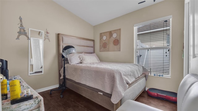 7120 Forest Mere Dr, Riverview, FL 33578 - bedroom featuring vaulted ceiling and wood finished floors