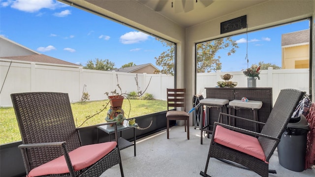 7120 Forest Mere Dr, Riverview, FL 33578 - sunroom / solarium with a ceiling fan