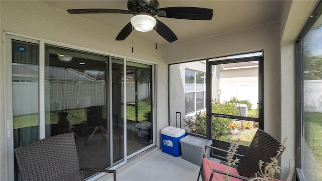 7120 Forest Mere Dr, Riverview, FL 33578 - sunroom with a ceiling fan