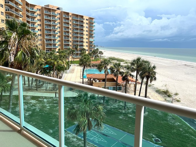 880 Mandalay Ave Unit N311, Clearwater Beach, FL 33767 - balcony with view of water and beach