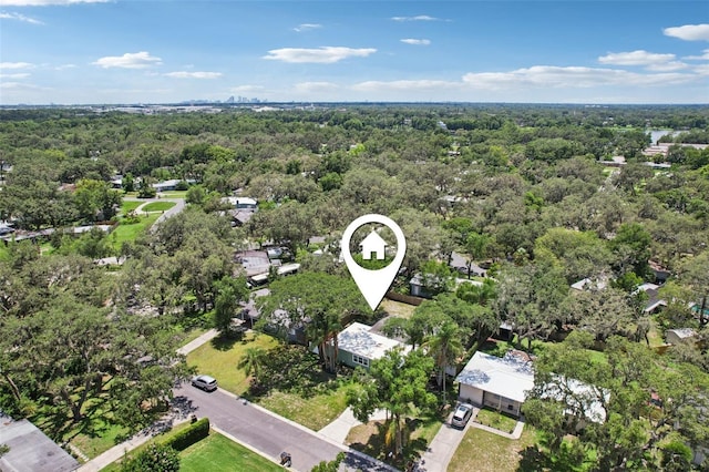 607 E River Dr, Temple Terrace, FL 33617 - aerial view of a heavily wooded area