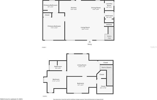 1048 W Lime St, Lakeland, FL 33815 - view of property floor plan