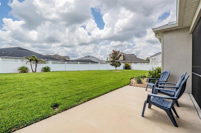 6879 Talamore Dr, Wesley Chapel, FL 33545 - fenced backyard with a patio