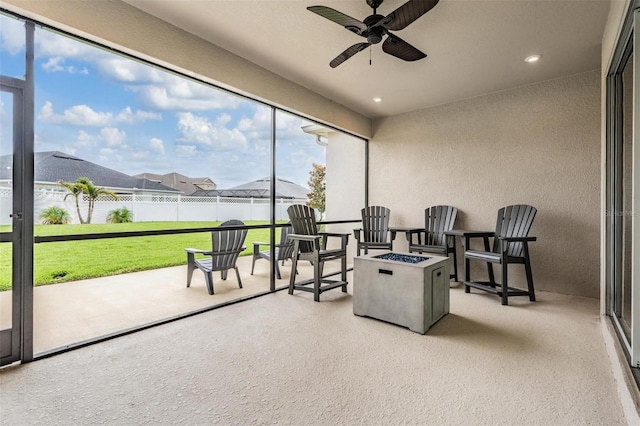6879 Talamore Dr, Wesley Chapel, FL 33545 - sunroom / solarium featuring plenty of natural light