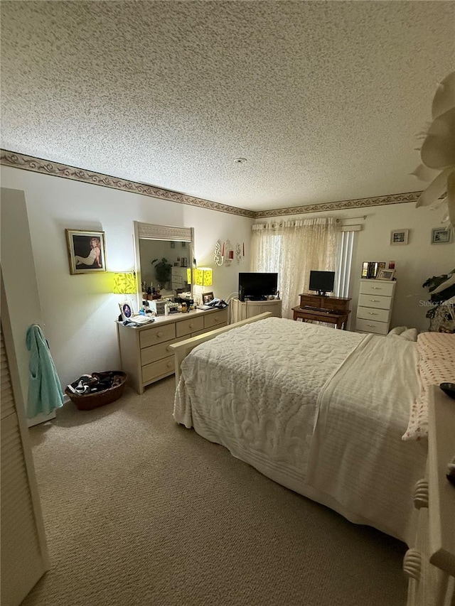 102 47th Avenue Dr W Unit 136, Bradenton, FL 34207 - carpeted bedroom featuring a textured ceiling and ornamental molding
