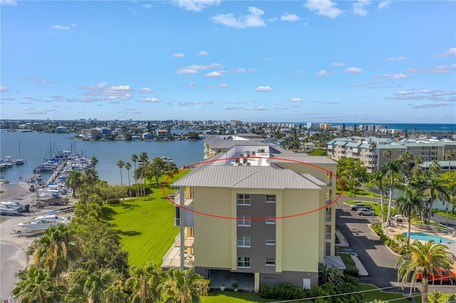 423 150th Ave Unit 1501, Madeira Beach, FL 33708 - drone / aerial view of a large body of water