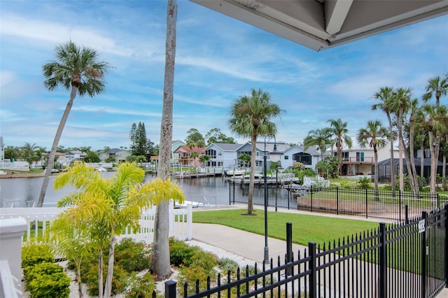 6513 Sand Shore Ln, New Port Richey, FL 34652 - water view featuring nearby suburban area and a boat dock