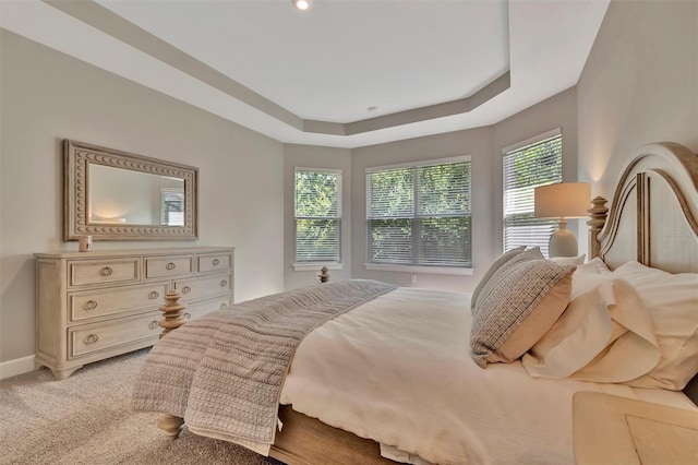 5320 Morey Farms Loop, Palmetto, FL 34221 - bedroom with light colored carpet and a tray ceiling
