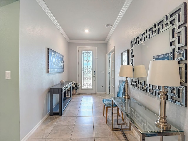 11703 Brighton Knoll Loop, Riverview, FL 33579 - tiled entrance foyer featuring crown molding and baseboards
