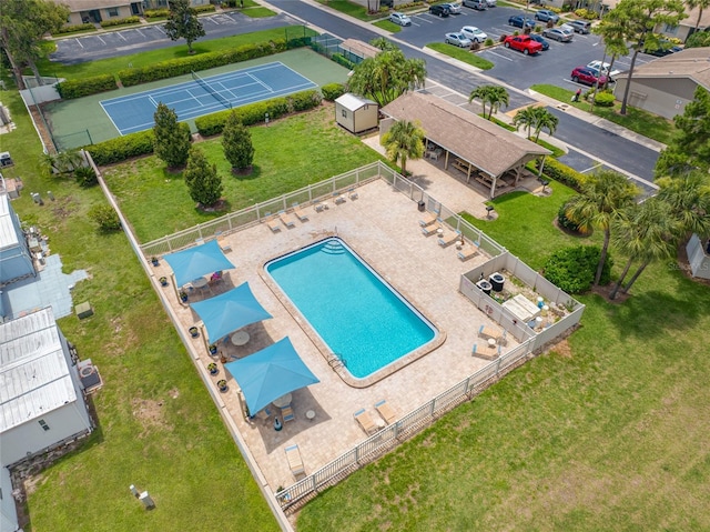 2131 Ridge Rd S Unit 19, Largo, FL 33778 - bird's eye view of a pool
