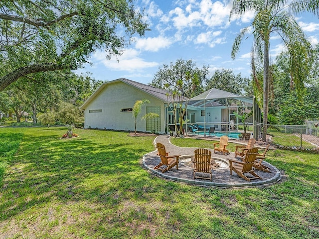 8711 Crescent Forest Blvd, New Port Richey, FL 34654 - view of yard with a patio