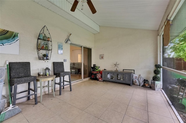 9041 58th St N, Pinellas Park, FL 33782 - sunroom / solarium featuring vaulted ceiling and ceiling fan