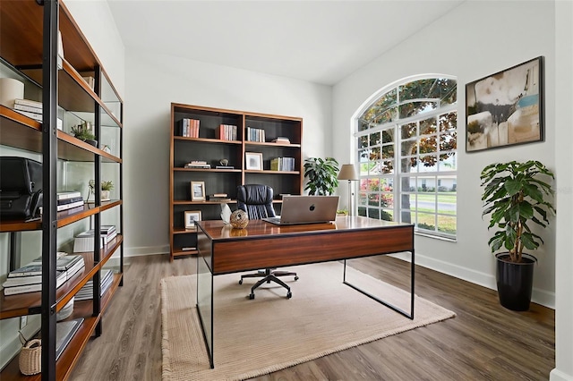 5390 Greystone Dr, Spring Hill, FL 34609 - office space with wood finished floors