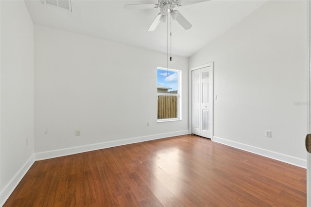 5390 Greystone Dr, Spring Hill, FL 34609 - empty room with wood finished floors and a ceiling fan