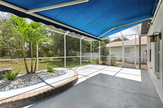 5390 Greystone Dr, Spring Hill, FL 34609 - unfurnished sunroom with lofted ceiling