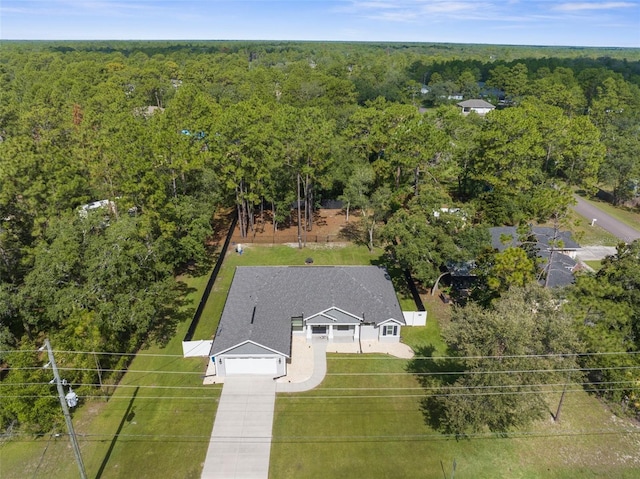 12333 Harris Hawk Rd, Weeki Wachee, FL 34614 - view from above of property with a heavily wooded area