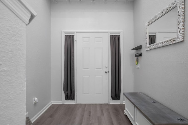 3921 SW 51st Ter, Ocala, FL 34474 - entryway featuring dark wood-style floors and baseboards